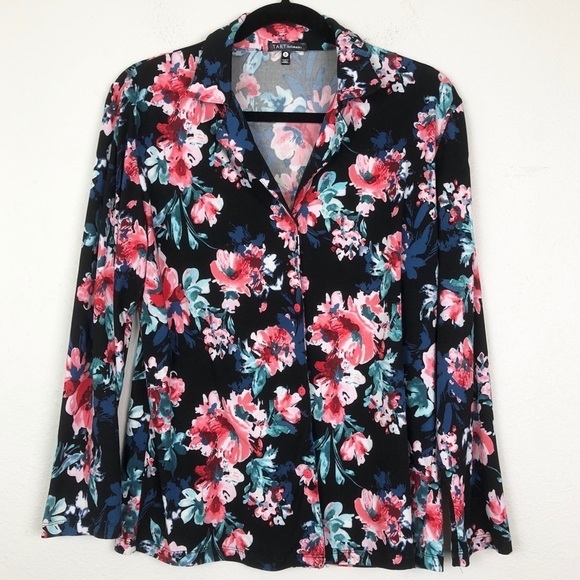 Tart Intimates Floral Button Down Lounge Pajama Shirt - Picture 1 of 4